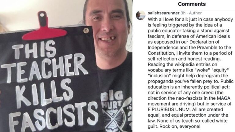 Rantz: Olympia teacher declares he ‘kills fascists,’ district defends it as free speech