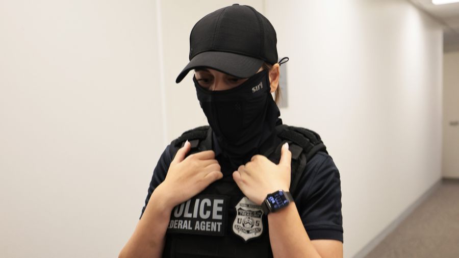 Suddenly, Democrats are okay with a "secret police"? (Photo by Michael M. Santiago/Getty Images)...